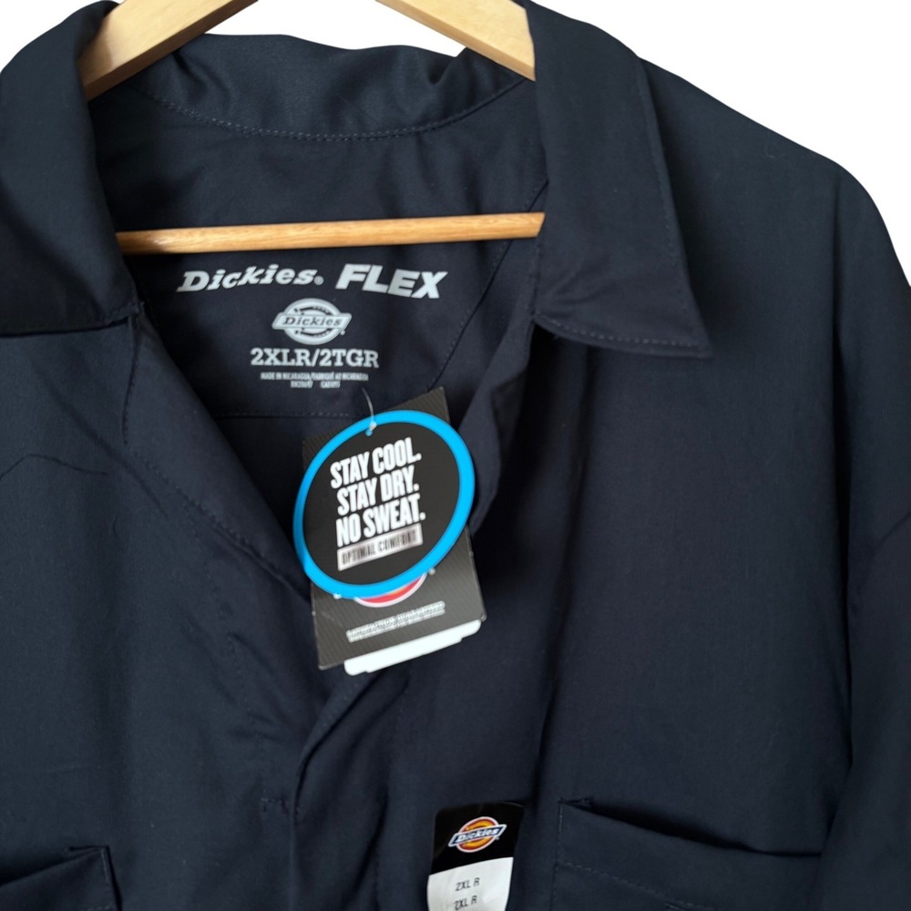 Dickies Coveralls Men 2XL R Navy Flex Long Sleeve Workwear Jumpsuit D482740DN